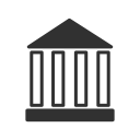 Icon of a building with 4 pillars